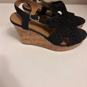 Sonoma Black Woven Wedges